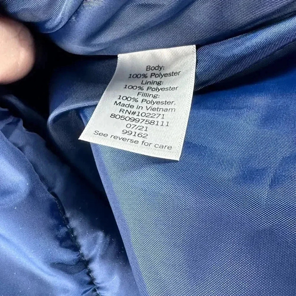 Sonoma 2XL men's blue + red puffer vest with side pockets Stranger Things Preppy - Picture 5 of 6